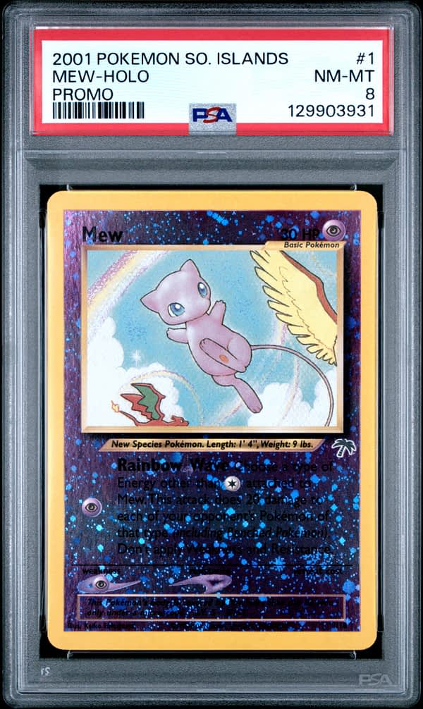 most rare pokemon tcg pocket cards Mew Pokemon Southern Islands Promo Holo #1 PSA 7 main image 1