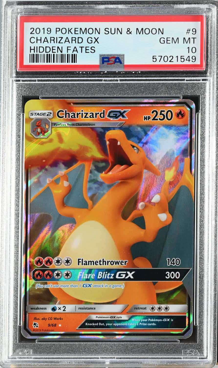 Pokemon Sun Moon Hidden Fates Charizard Gx Tin Englisch
